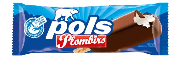 Saldējums plombīrs šok. glaz. uz koc. 120ml/75g, Pols