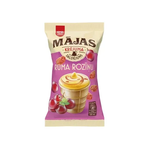 Saldējums ruma - rozīņu Mājas 120ml/ 68g, Ingman