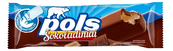Saldējums šokolādes šokolādes glazūrā 120ml/ 75g, Pols