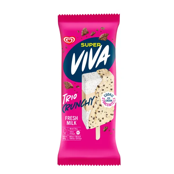 Saldējums Trio Crunchy 90ml/ 54g, Super Viva
