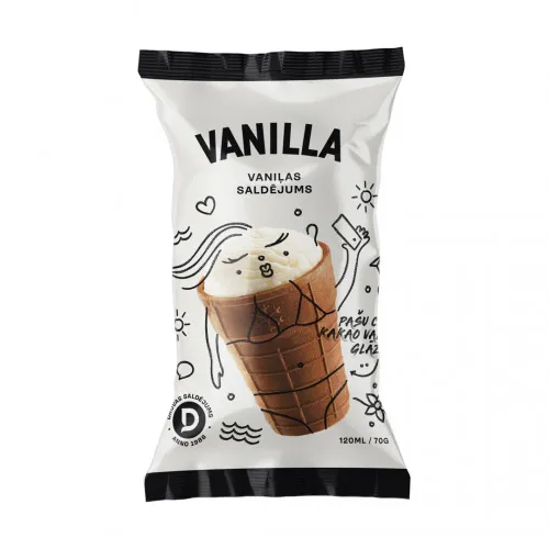 Saldējums vaniļas-kakao glāzītē DRUVA 70g