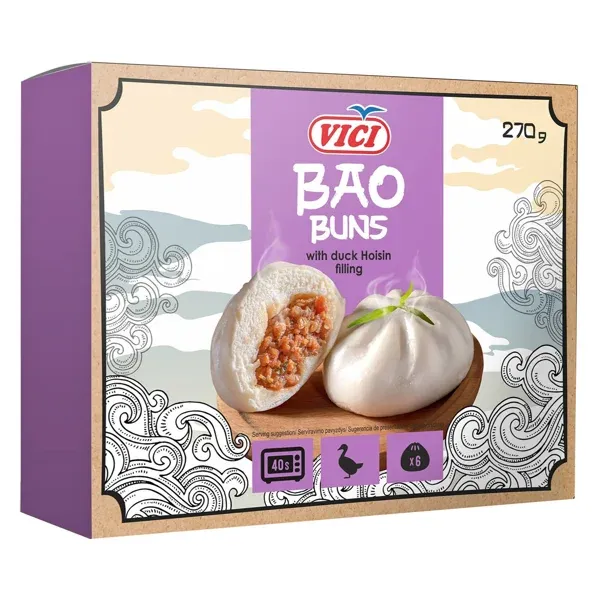Saldēts Bao Buns ar pīles Hoisin mērces pild. 270g, Viči