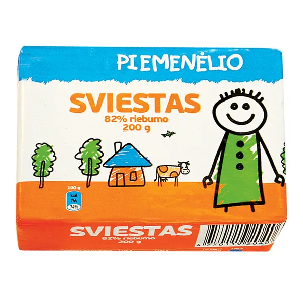 Saldkrējuma sviests 82% 200g, Piemenelio