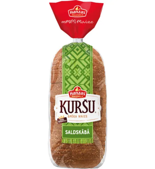 Saldskābmaize Kuršu 375g, Hanzas Maiznīca