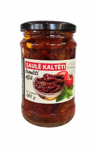 Saulē kaltēti tomāti eļļā 280g, Muižkungu