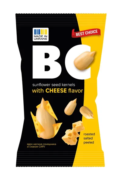Saulespuķu sēklas BC, lobītas, ceptas ar siera garšu, 80g