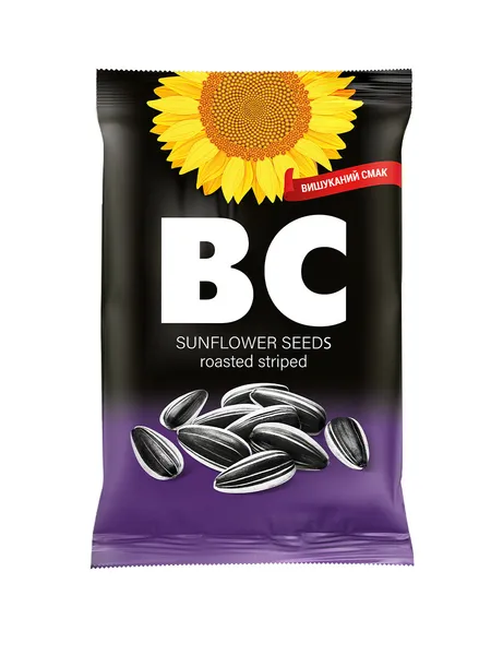 Saulespuķu sēklas strīpainas, ceptas 160g, BC