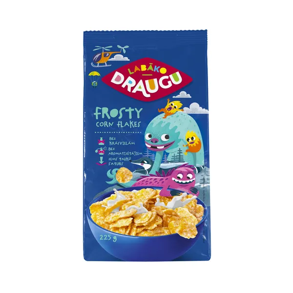 Sausās brokastis Frosty Corn Flakes 225g, Labāko draugu