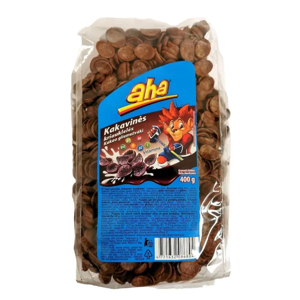 Sausās brokastis AHA Gliemežvāki kakao, 400g