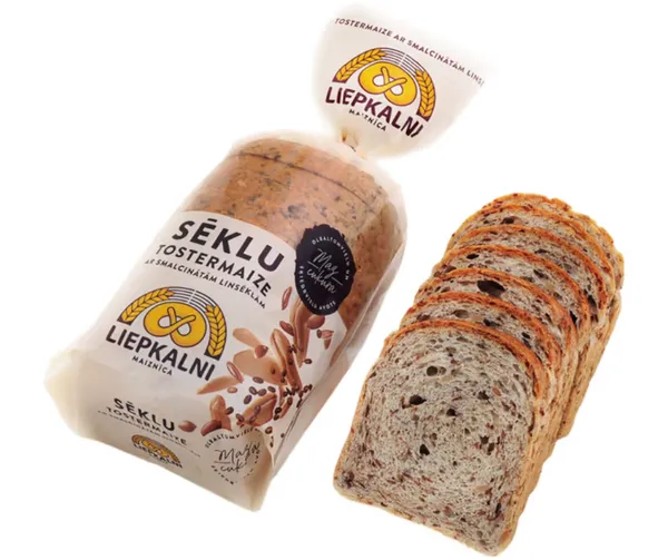 Sēklu tostermaize ar smalcinātām linsēklām 300g, Liepkalni