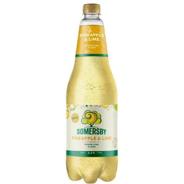 Sidrs Pineapple/Lime 4.5%, 1l PET, Somersby