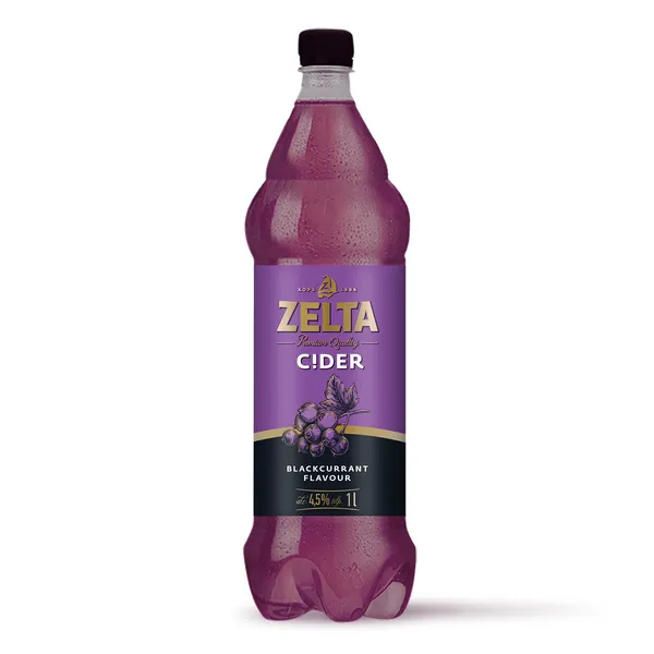 Sidrs Zelta C!DER Blackcurrant 4.5% 1l PET