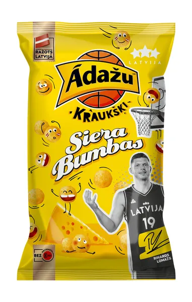 Čipsi Ādažu kraukšķi siera bumbas 165g