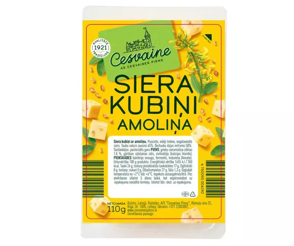Siera kubiņi ar amoliņu CESVAINE 110g