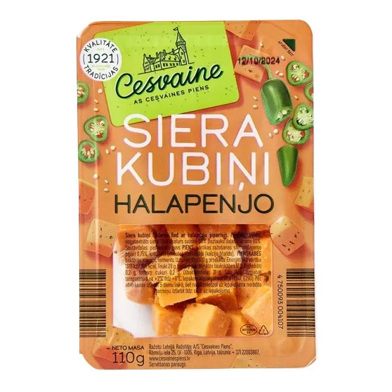 SIERA KUBIŅI CESVAINE ČEDARAS RED AR HALAPENJO 110G