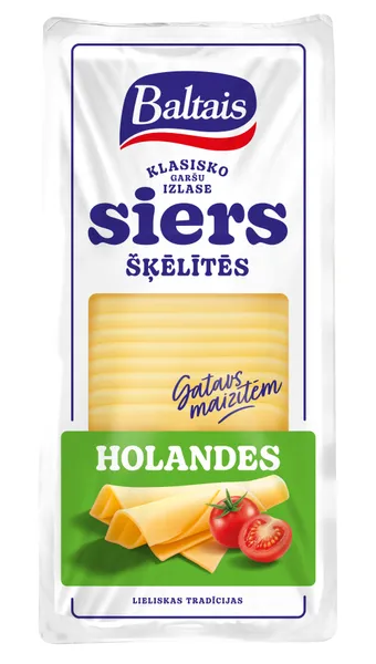 Siers holandes Baltais šķēlītēs 500g