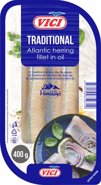 Siļķes fileja tradicionālā 400g (316g), Viči