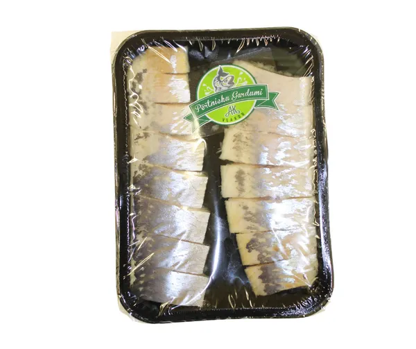 Siļķes filejas gabaliņi klasiskajā marinādē, eļļā 190g (150g)