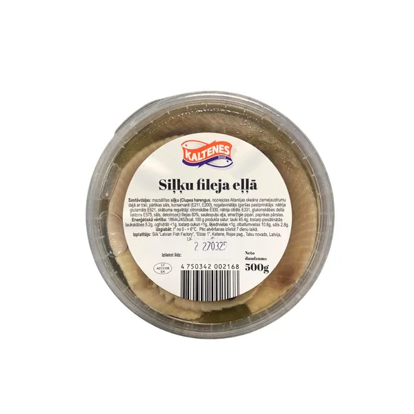 Siļķu fileja eļļā 500g, Kaltenes Zivis