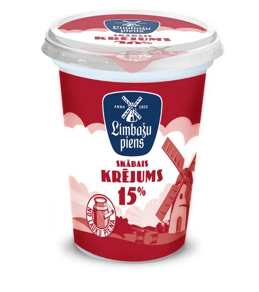 Skābais krējums 15% 430g, Limbažu Piens