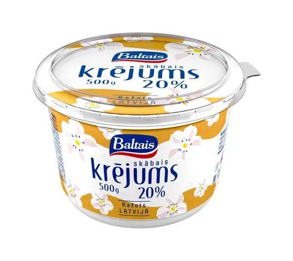 Skābais krējums Baltais 20% 500g