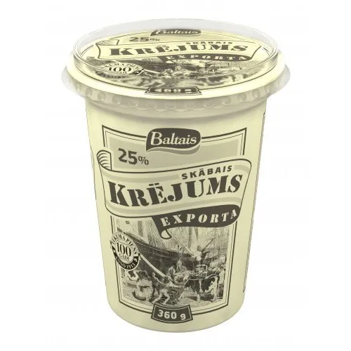 Skābais krējums Exporta 25% 360g