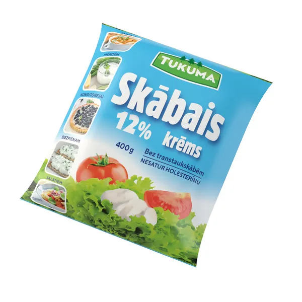 Skābais krēms 12% polipaka 400g, Tukuma