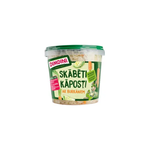 DIMDIŅI Kāposti skābēti ar burkāniem 650g