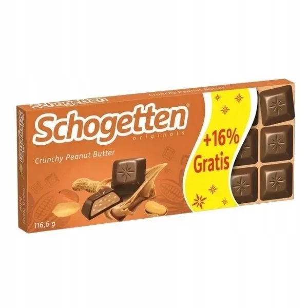 Šok. gabal. kraukšķīgi zemesrieksti 116.6g, Schogetten