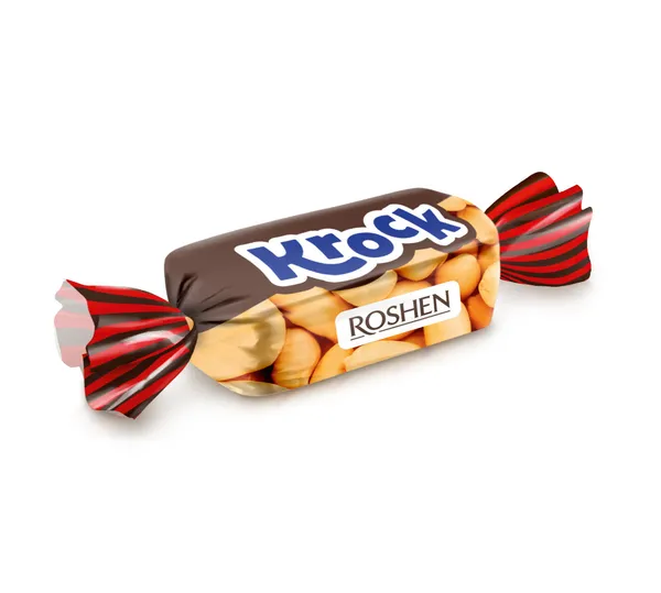 Šok. konfektes ar zemesriekstiem un karameli Krock, sveramas, Roshen
