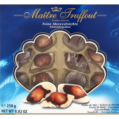 Šok.konfektes Seashells 250g, zilā