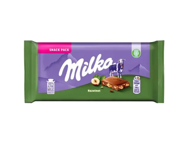 Šokolāde ar lazdu riekstiem 45g, Milka