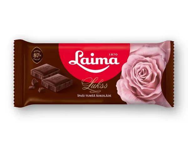 Šokolāde īpaši tumšā Lukss 70% 90g, Laima