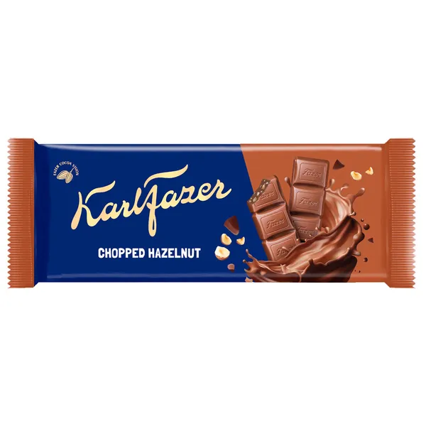 Piena šokolāde Karl Fazer ar lazdu riekstiem 95g