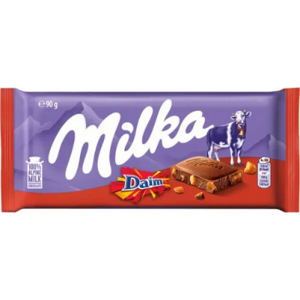PIENA ŠOKOLĀDE MILKA DAIM 90G