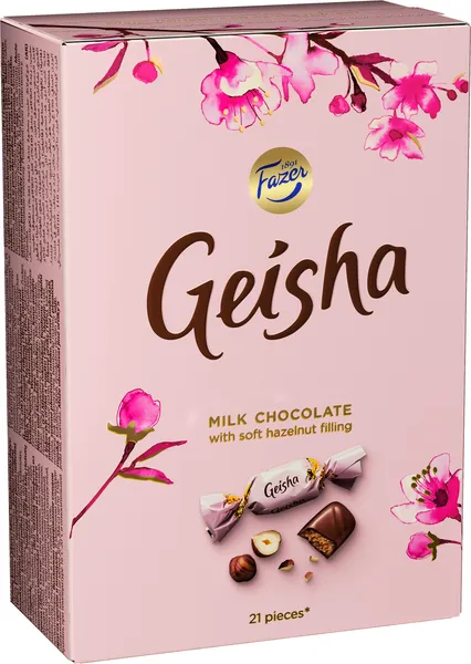 Šokolādes konfekšu izlase Geisha tumšā 150g, Fazer
