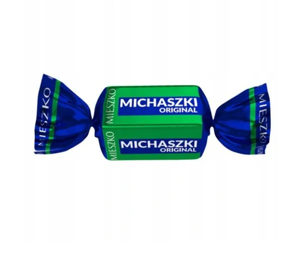 Šokolādes konfektes ar drupinātiem zemesriekstiem Michaszki, sveramas, Mieszko