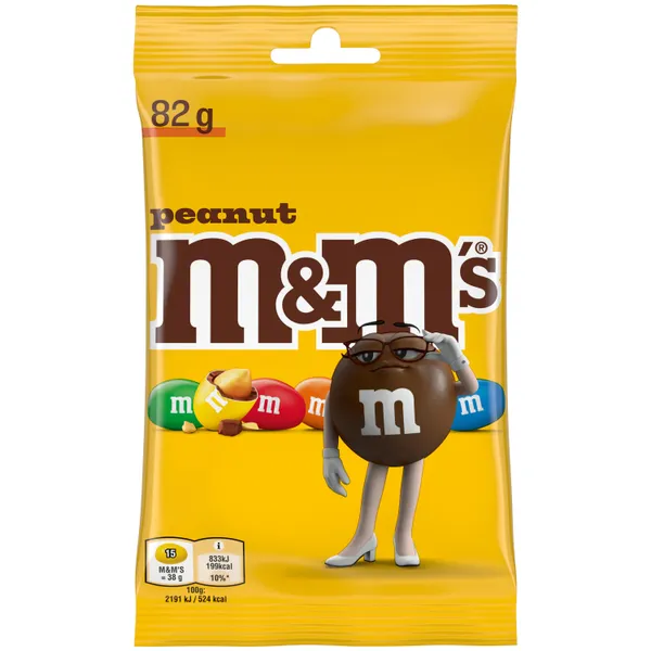 Šokolādes konfektes Peanut pouch bag 82g, M and M's