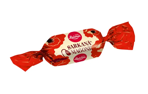 Šokolādes konfektes Sarkanā Magone, sveramas, Laima