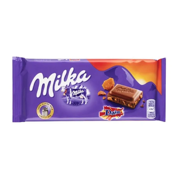 Šokolādes tāfelīte Daim 100g, Milka