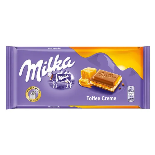Šokolādes tāfelīte Milka ar karameļu pildījumu 100g