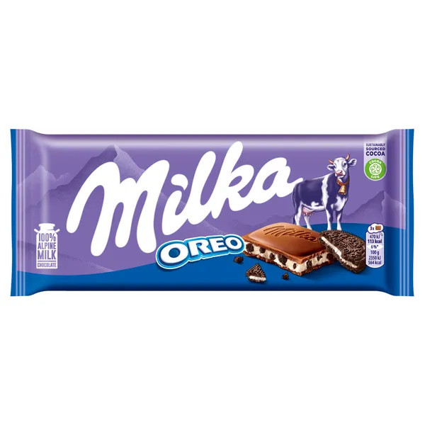 Milka Oreo šokolādes tāfelīte, 100g