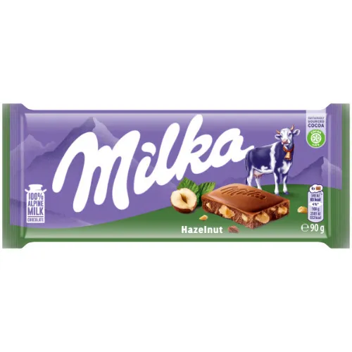 Šokolādes tāfelīte Whole Hazelnuts 95g, Milka