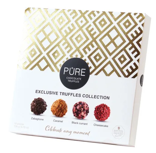 Šokolādes trifeļu kolekcija 16, Putni 135g, Pure