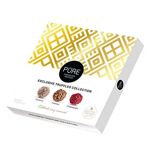 Šokolādes trifeļu kolekcija " 9 " 74g, PURE CHOCOLATE