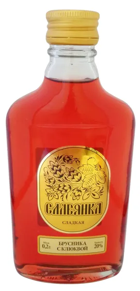 St.alk.dz. Slavjanka sladkaja BRUSNJIKA S KLUKVOI 20% 0.2l