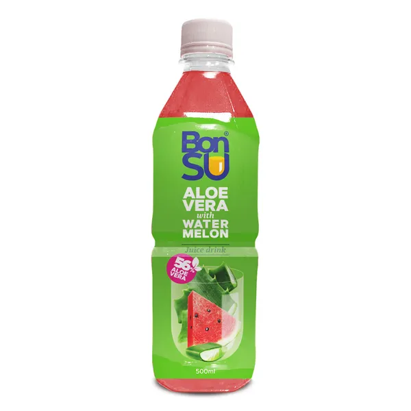 Sulas dzēriens Aloe Vera un arbūzu ar alvejas mīkstumu (56%) 500ml PET, Bonsu