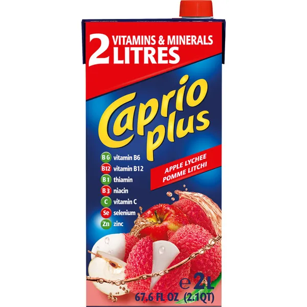 Sulas dzēriens ar ābolu un līčiju garšu 2l, Caprio Plus