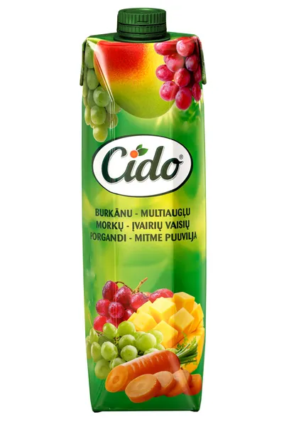 Sulas dzēriens Cido burkānu-multiaugļu 1l