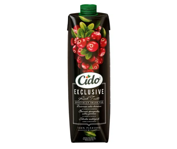 Sulas dzēriens CIDO Exclusive dzērveņu 1L